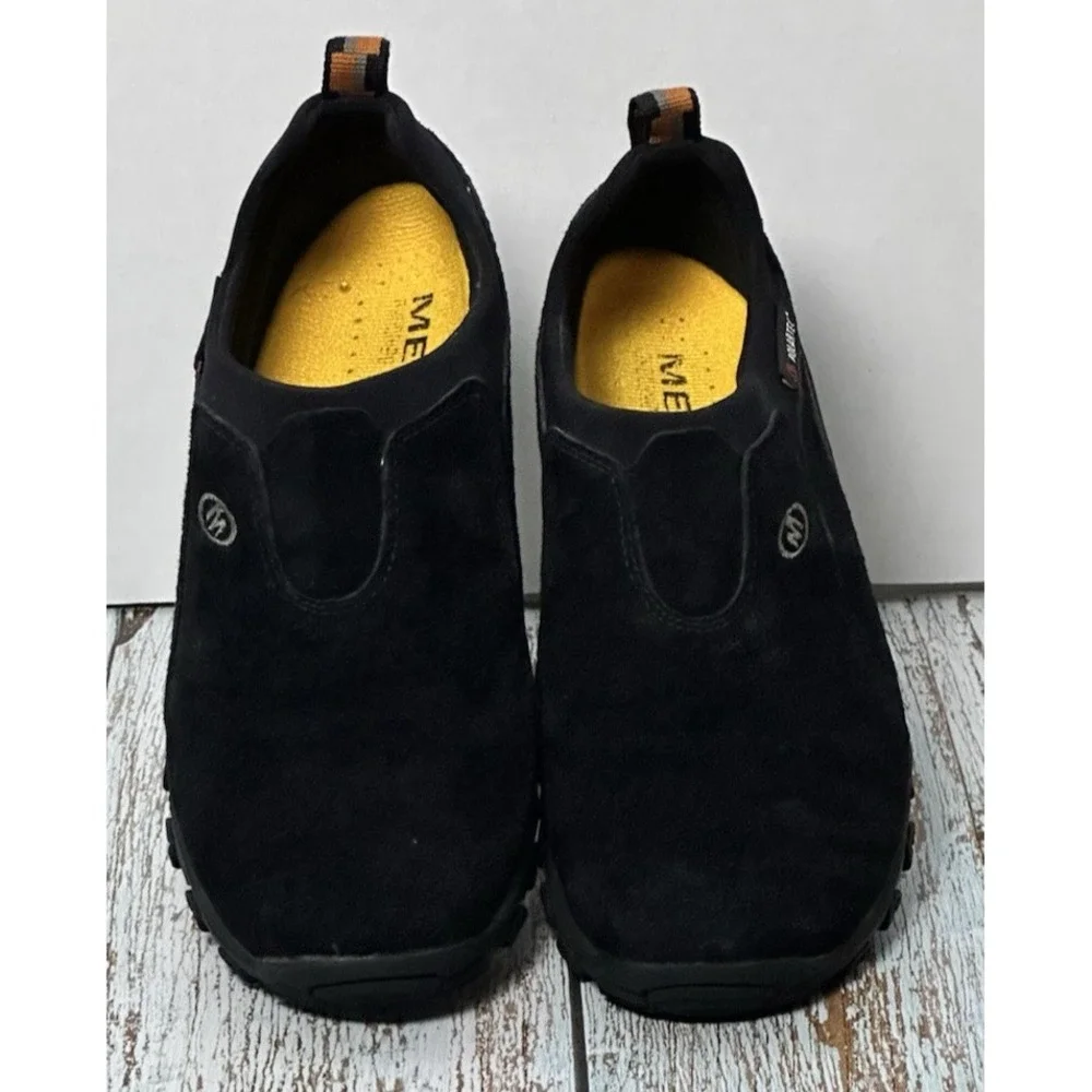 Merrell jungle Moc Size (4) Youth Junior Black Merrell Slip On Shoes Rubber Sole